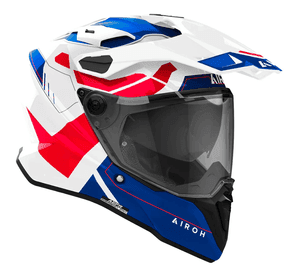 Casco para moto Airoh Commander 2 Reveal Azul/Rojo Brillo