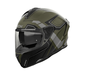 Casco para moto Airoh Spark 2 Dart Militar verde Mate