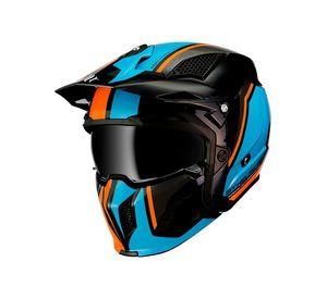 Casco De Moto MT Helmets StreetFighter SV Twin A4 Naranjo Fluor Brillo