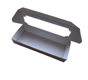 Pack 5 Caja E Con Ventana 3 Alfajores Cartulina 19x7x3cm