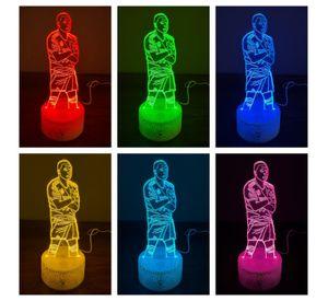 Lámpara ilusión 3D De Kylian Mbappé 7 Colores Led Integrados