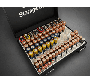 Caja de almacenamiento de baterías (para 118 baterías)